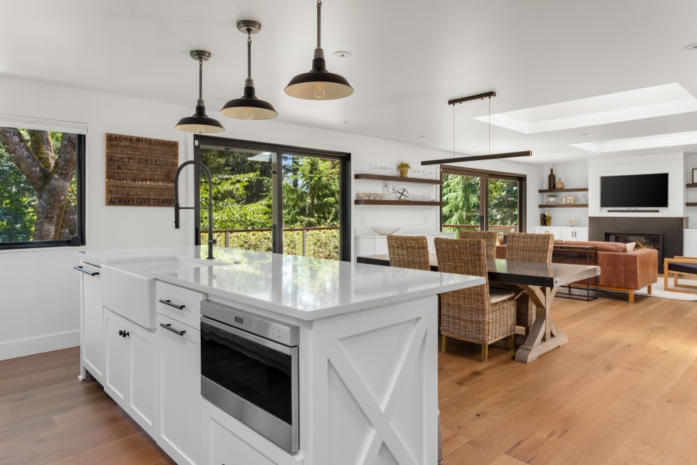 How do I style an open living room