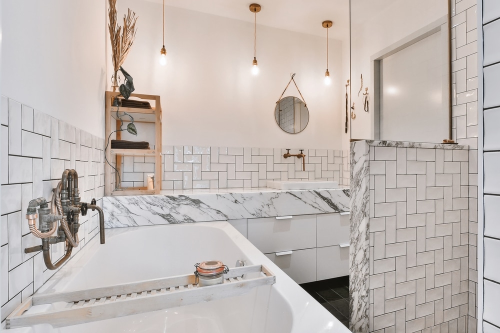 What is a statement piece in a bathroom