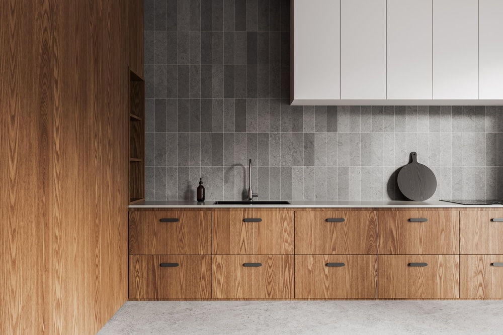 What defines an open concept kitchen